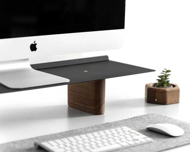 Metal Desk Shelf Monitor Stand , Riser With Wooden Legs by Etsy ...
