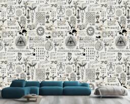 Math Formulas Wallpaper Mural, Chalkboard Art, Peel & Stick Wall Decal ...