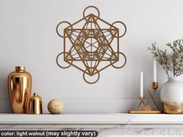 Metatrons Cube Wall Decor, Sacred Geometry Wall Art, Yoga Studio ...