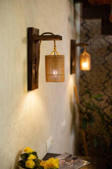 Image showcasing Wall Wood Light, Sconce Plug In, Rustic Wood Sconce Light, Reclaimed ...