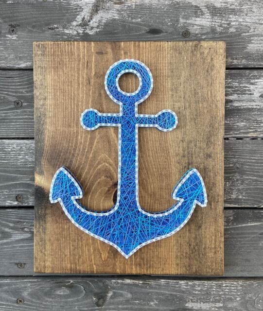 Anchor String Art, Wall Hanging Sign, Decor, Beach Ready To Ship Sign ...