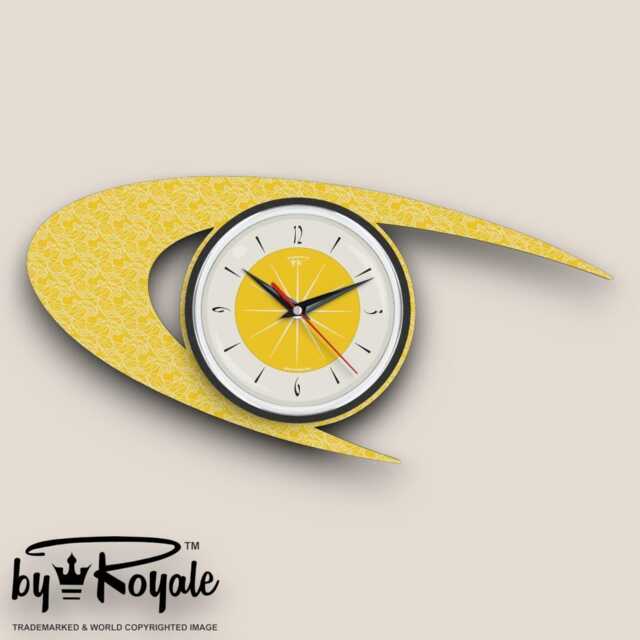 Mid Century Modern Clock By Royale in Royalexe Laminate - Boomerang ...