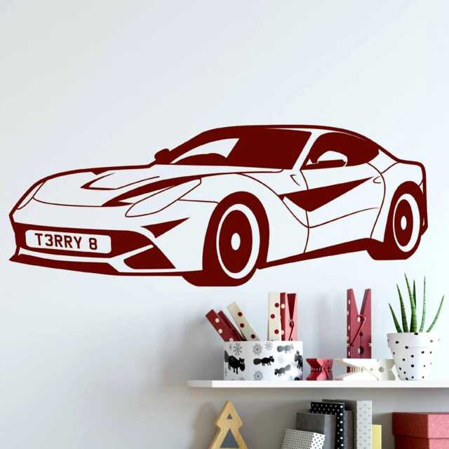Personalised Race Car Wall Sticker, Decal, Boy Kids Room Decor by Etsy ...