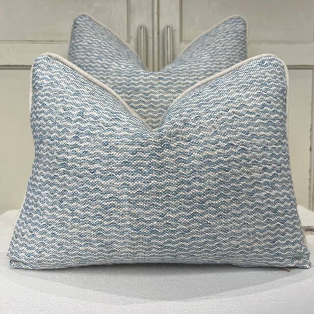Cushions Made in Fermoie Popple Luxury Designer Decorative Pale Blue ...