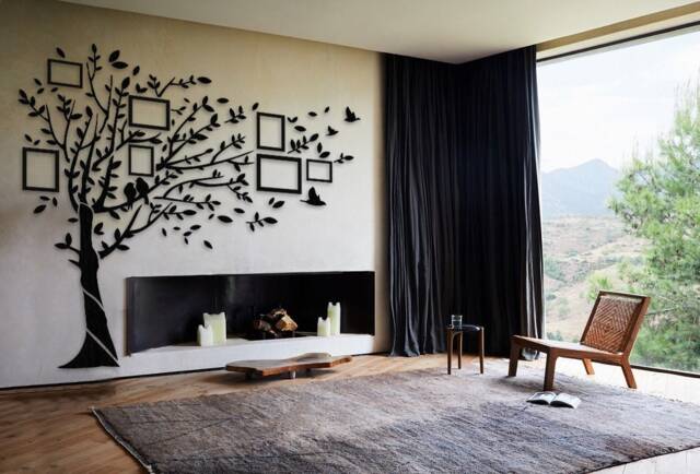 Family Tree, Wood Tree Wall Art, Tree With Photo, Wood Living Room ...