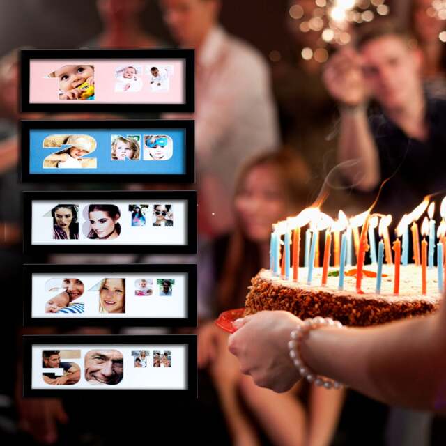Personalized Birthday Picture Frame Custom Name/Age Photo Collage by ...
