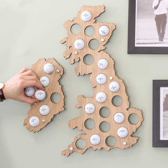 Ball Map British Golf Ball Map Wall Art For The Home, Custom Display, Display ...