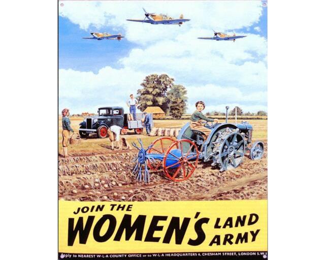 World War Propaganda Join The Woman's Land Army Vintage Advertising ...
