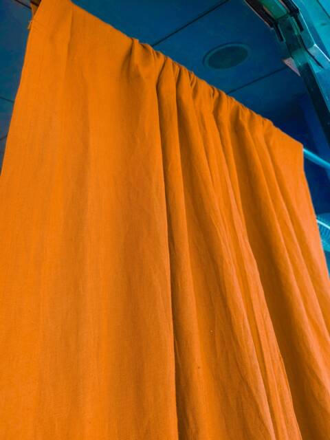 Cinnamon Tobacco Color Washed Linen Curtain/2 Panel Handmade Boho ...