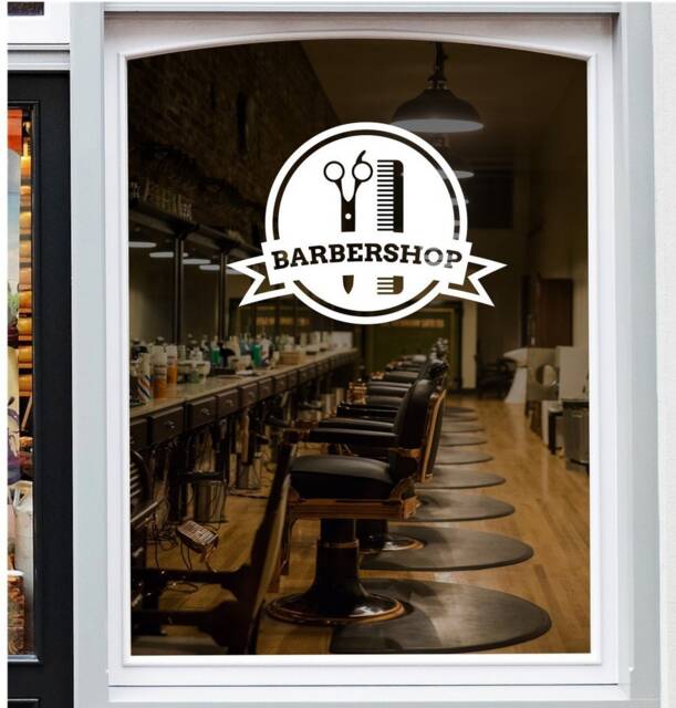 Barber Shop Window Sticker Barbershop Decal Display by Etsy | ufurnish.com