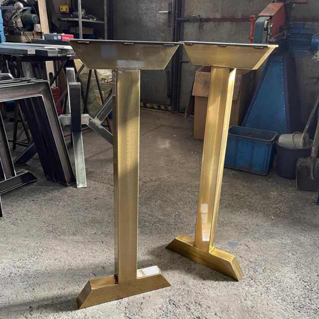 Console Table Legs, Metal Bar Height Entryway Powder Coated Set Of 2 by ...