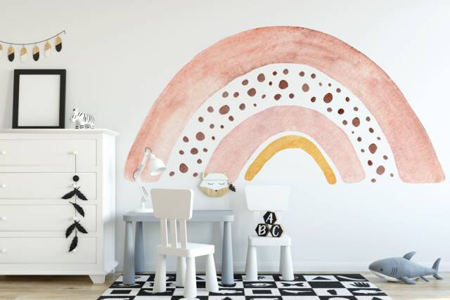 Pastel Rainbow Wall Decal Large, Removable Nursery Decor by Etsy ...