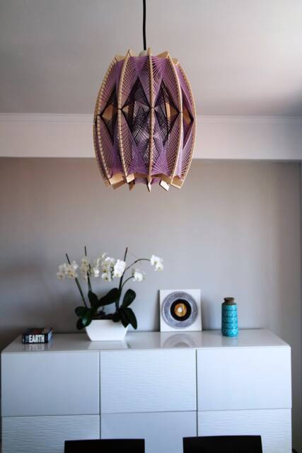 Abat Jour Orion, Scandinavian Lamp, Modern Pendant Light, Wooden Wood ...