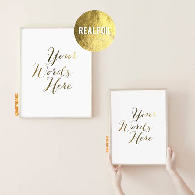 Custom Foil Print, Motivational Print, Custom Quote, Customer Prints ...