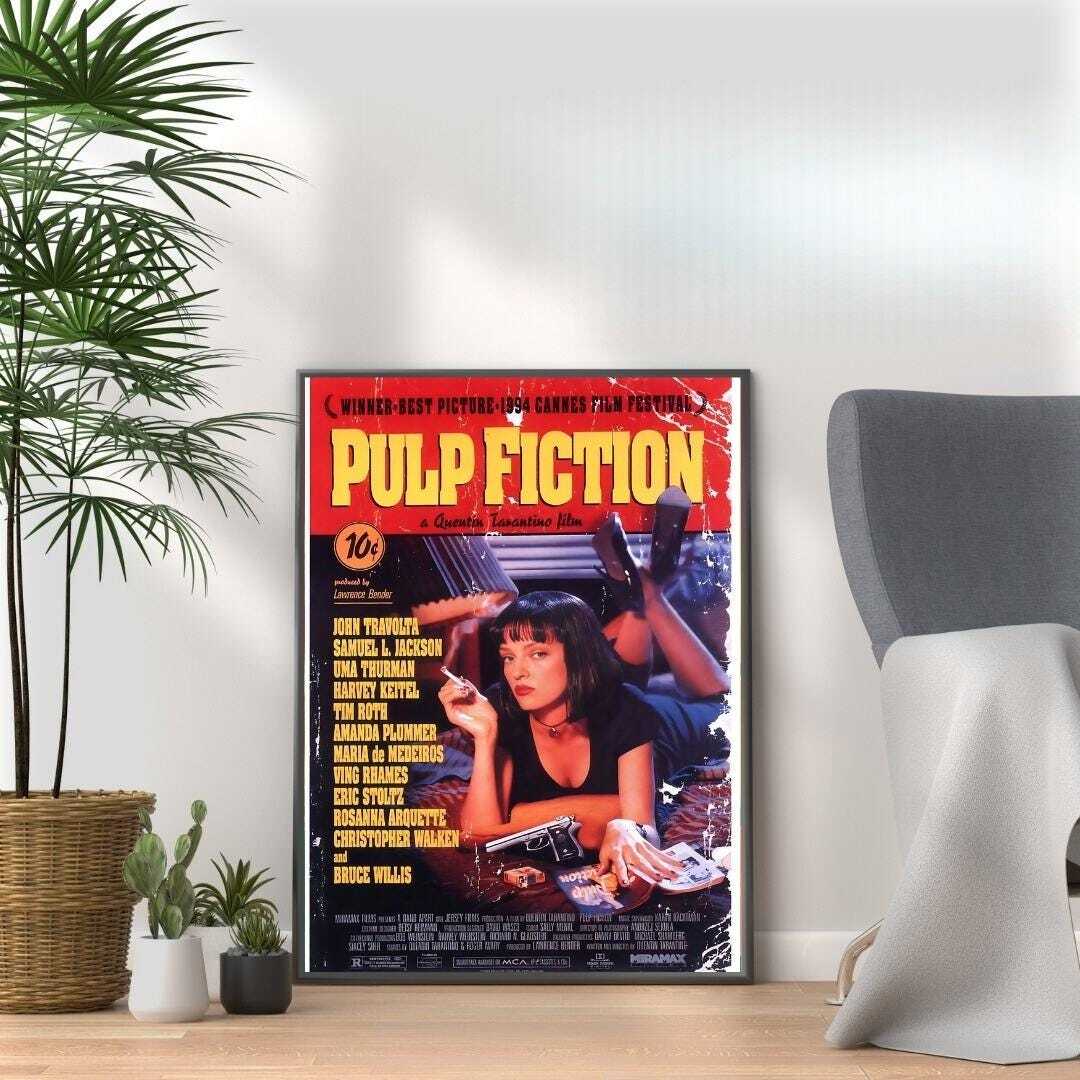 Pulp Fiction Movie Poster Retro 90S Film Art Print by Etsy