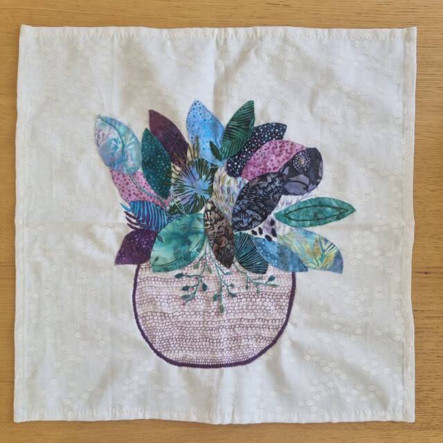 Hand Embroidery Flowers Art Textile Vase Wall Hanging by Etsy ...