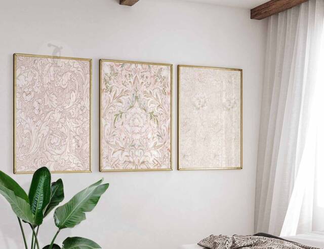William Morris Set Of 3 Prints, Wall Art, Floral Pattern Nature Art ...