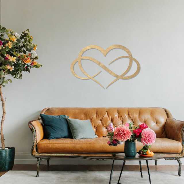 Infinity Heart Wall Art Decor, Love Couples Art, Wooden Decor For New ...