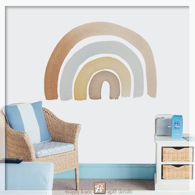 Watercolor Rainbow Wall Decal, Nursery Kids Room Wall Decor by Etsy ...