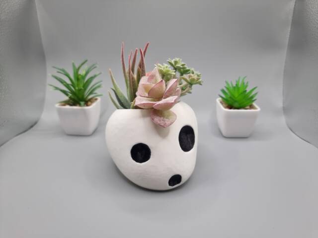 Kodama Pflanzgefäß – Von Studio Ghibli Inspiriert, Für Sukkulenten & Kakteen | 3D-gedruckt Aus PLA | 18 Cm