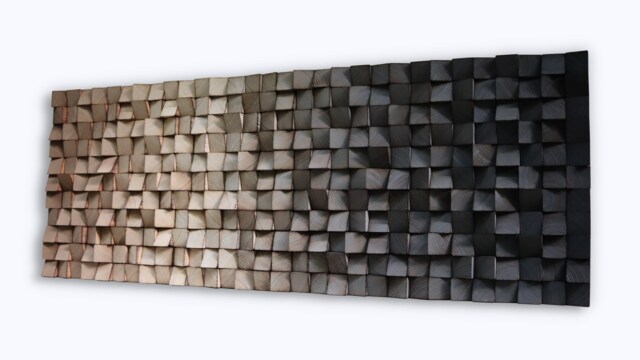 Wall Art - Wood Mosaic Reclaimed Sound Diffuser by Etsy | ufurnish.com