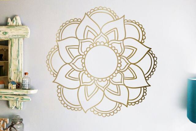 Mandala Wall Decal, Boho Wall Decals, Yoga Stickers, Henna Vinyl Decals ...