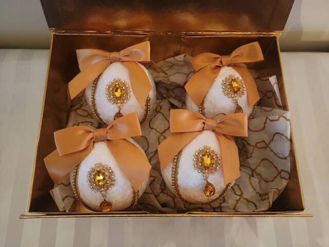 Limited Edition Set Of Four Handcrafted Boxed Christmas Ornaments in ...