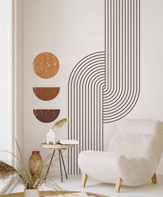 Boho Geometric Wall Arch Decal Set Peel & Stick Decor by Etsy ...