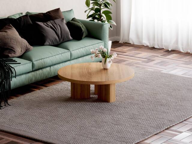 Solid Oak Round Coffee Table Minimalist Japandi Furniture by Etsy ...