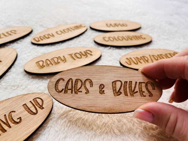 Toy Box Tags Wooden Personalised Name For Kids Toy Organiser Ikea Draws ...
