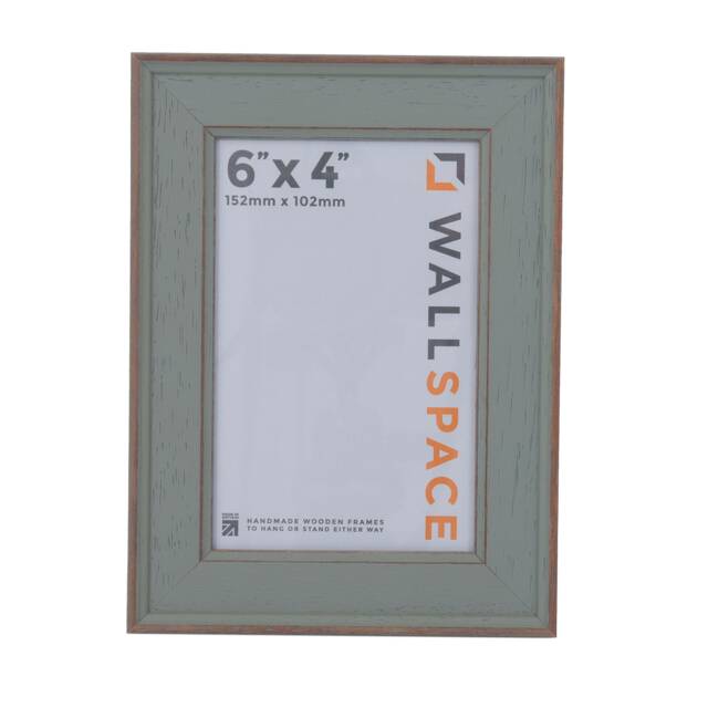 6X4 Green Frame - Shabby Chic Photo Inches 6 X 4 Inch Rustic Wooden 4X6 ...