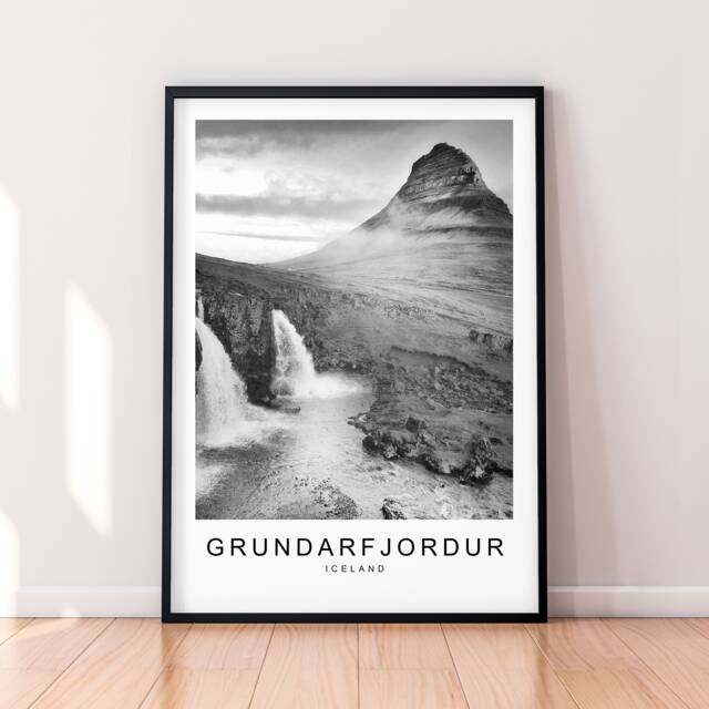 View of Grundarfj??r??ur Hills Lake Mountains Iceland Print Grundarfjordur ...