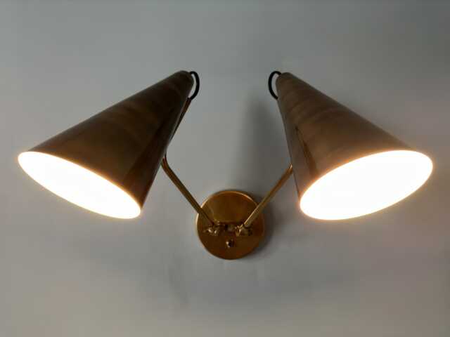 Clemente Double Sconce - Antique Brass Wall Lamp Handcrafted Well Light ...