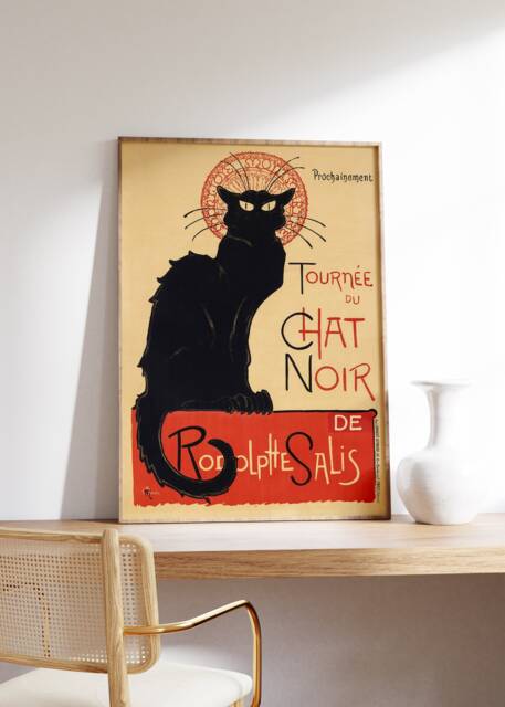 Black Cat Print Tourn??e Du Chat Noir Art Deco Vintage Poster