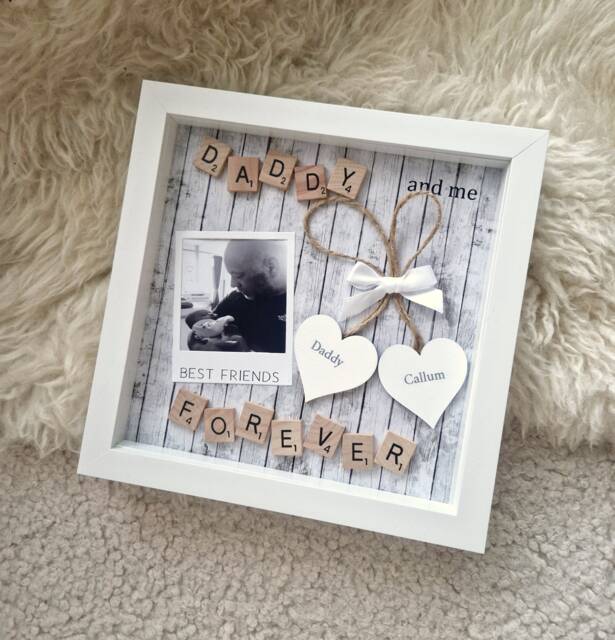 Daddy Scrabble Frame Personalized Scrabble Art Frame Father's Day Photo Gift by Etsy ...