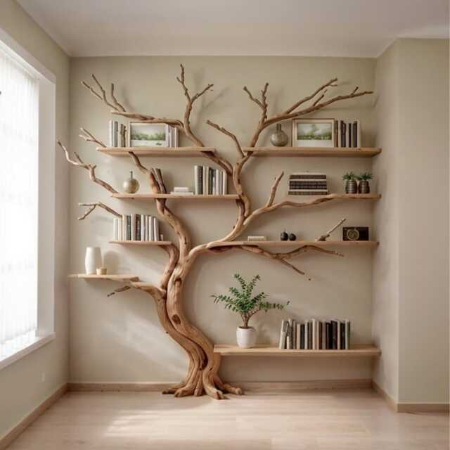 Artiss Floating Wall Shelves Bookshelf Wood