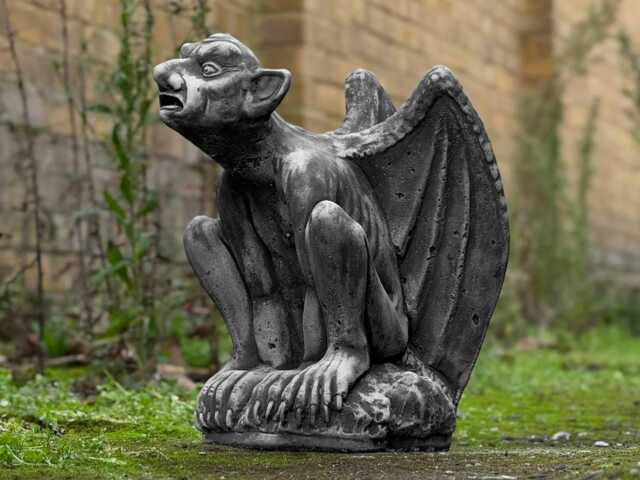 Outdoor Gargoyle Statue Concrete Monster Figurine Stone Guardian ...