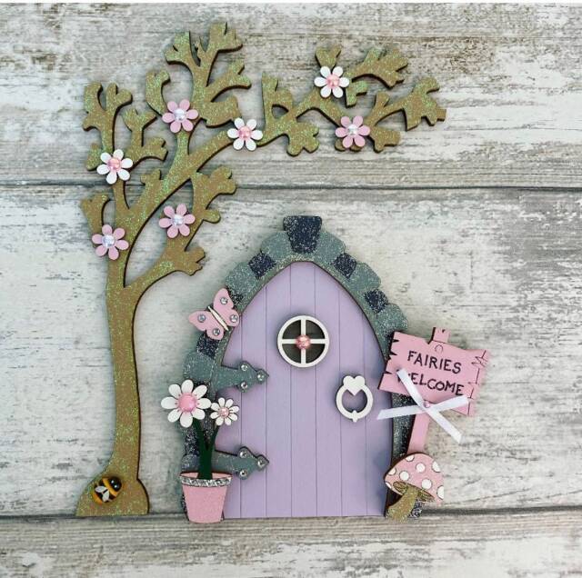 Fairy Door, Lilac & Pink With Tree by Etsy | ufurnish.com