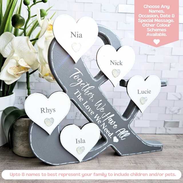 Personalized Family Name Sign, Modern Sign With Names, Plaque, 40Th ...