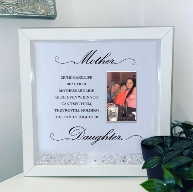 Personalised 3D Mother & Daughterdeep Box Photo Frame Gift Unique ...