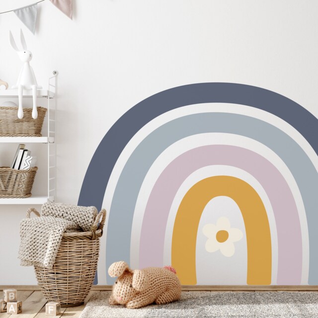 Large Fabric Rainbow Wall Decal Boho Nursery Decor by Etsy | uFurnish.com