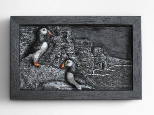 Puffin Keychain – 'I Just Really Like Puffins' Stainless Steel Seabird Lover Gift