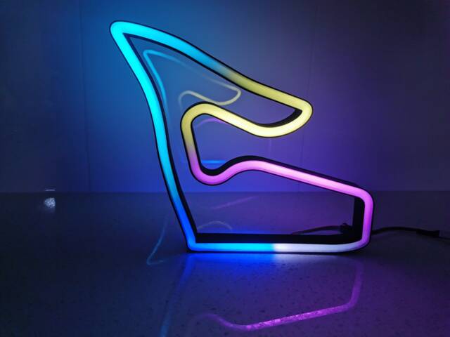 Rgb Racing Track Austria Animated Led Rgb Neon Race Track Circuit Desk Wall Art Display ...