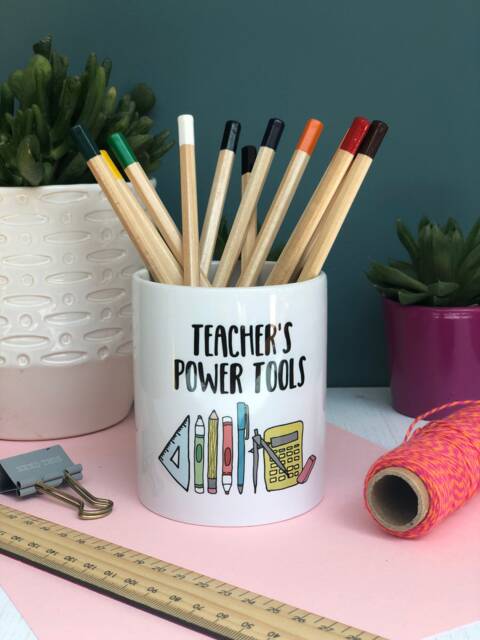 Teachers Gift - Pen Pot Desk Tidy Thank You Ceramic Pot by Etsy ...