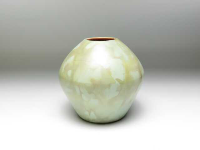 Small Angular Ceramic Vase Wheel Thrown Earthenware Pottery With Sage ...