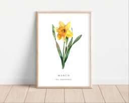 Custom Birth Month Flower Ribbon Embroidery, 4 Inch Wall Panel by Etsy ...