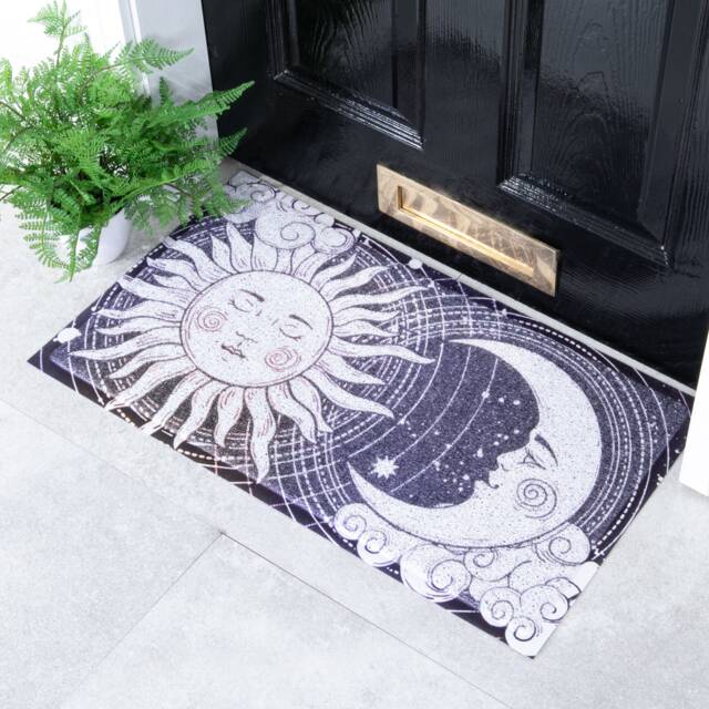 Blue And Pink Galaxy Space Door Mat