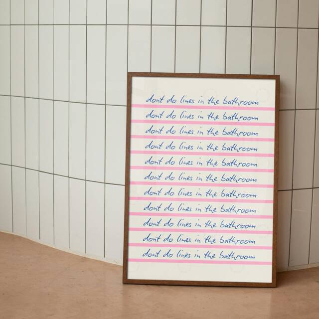 Funny Bathroom Poster Retro Toilet Wall Art Print by Etsy | ufurnish.com