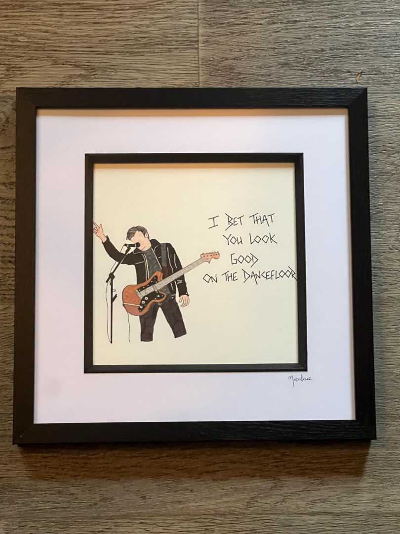 Arctic Monkeys Hand Drawn Original Framed Artwork With Lyrics