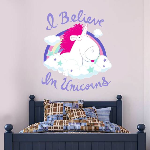 Despicable Me - I Believe in Unicorns Wall Sticker by Etsy | ufurnish.com